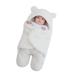 EUBUY Baby Plush Blanket Super Soft and Fluffy Wool Sleeping Bag Soft Quilt Baby Shower Gift for Baby 0-1 Months White