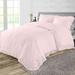 Twin/Twin XL Size Microfiber Duvet Cover Trimmed Ruffle Ultra Soft & Breathable 3 Piece Luxury Soft Wrinkle Free Cooling Sheet (1 Duvet Cover with 2 Pillowcases Pink)