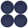 Pyrex 7201-PC Round 4 Cup Blue Food Storage Lid Cover for 7201 Dish (4 Pack)