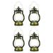 Uxcell 5 Inch Hanging Decorative Mini LED Candle Lantern Vintage Bronze Gold 4 Pack