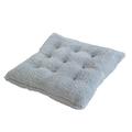 Pompotops Plush Seat Cushions For Home Use 16 Inch Chair Cushions Thicken Tufted Corduroy Floor Cushions For Living Room Office Outdoor Tatami Gift Gray