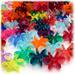 Plastic Beads Starflake Transparent 25mm 100-pc Multi Mix