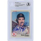 Wade Boggs Boston Red Sox Autographed 1983 Fleer #179 Beckett Fanatics Witnessed Authenticated Rookie Card