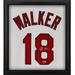 Jordan Walker St. Louis Cardinals Autographed Framed White Cooperstown Replica Jersey Shadowbox