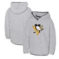 Girls Youth Heather Gray Pittsburgh Penguins Ultimate Teddy Fleece Pullover Hoodie