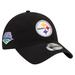 Men's New Era Black Pittsburgh Steelers Distinct 9TWENTY Adjustable Hat