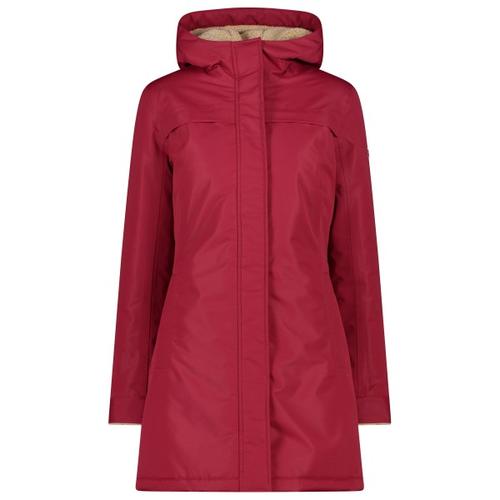 CMP – Women’s Parka Fix Hood Taslan Polyester – Mantel Gr 44 rot