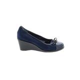 Style&Co Wedges: Blue Solid Shoes - Women's Size 6 - Round Toe