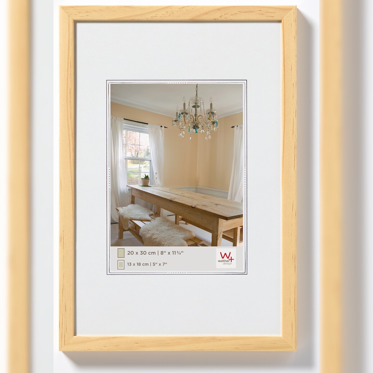 walther + design Peppers Holz Bilderrahmen 40x50 cm KIEFER Image