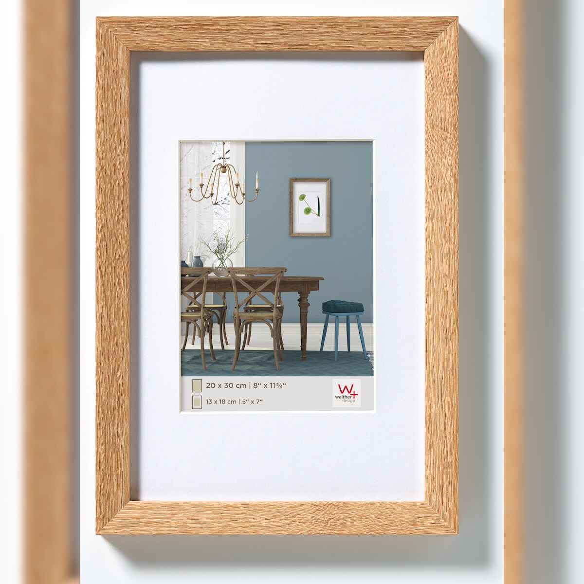 walther + design Fiorito Holz Bilderrahmen 40x60 cm, EICHE HELL Image