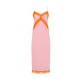 Women's Pink / Purple Crepe De Chine Silk Dress In Candy Pink Large Jaaf