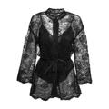 Women's Black Lace Tunic Blouse With Tank Top Included Small Concept a Trois