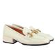 Women's Jenny Leather Block Heels Loafer - White 4 Uk Saint G