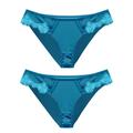 Women's Two X Opulent Lace In Peacock Blue Briefs Large Tallulah Love