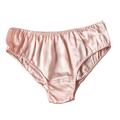 Women's Pink / Purple Pure Mulberry Silk Bikini Pantie Mid Waist In Baby Pink Large Soft Strokes Silk