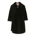 Women's Black Vivien Wool Swing Coat In Nero M/L Santinni