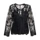 Women's Black Lace Bolero With Tank Top Included Large Concept a Trois