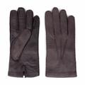 Men's Handmade Deer Leather Gloves Brown Paolo 9.5" Dalgado