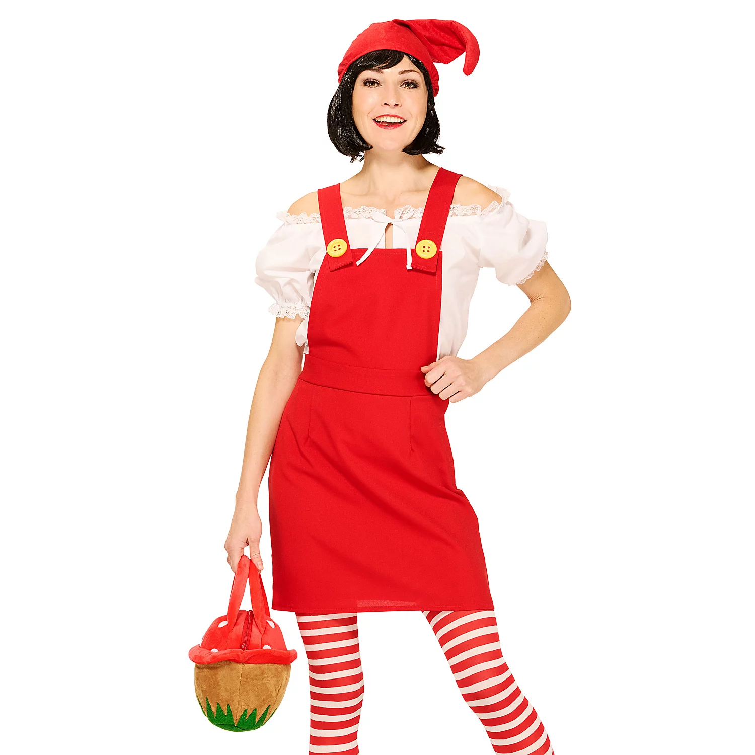 Jupe salopette" rouge" pour femme