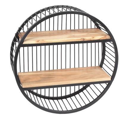Wandregal AMBIENTE HAUS "Urban rundes Wandregal - (H) 60cm", schwarz, B:23cm H:60cm T:60cm, Holzwerkstoff, Regale Image