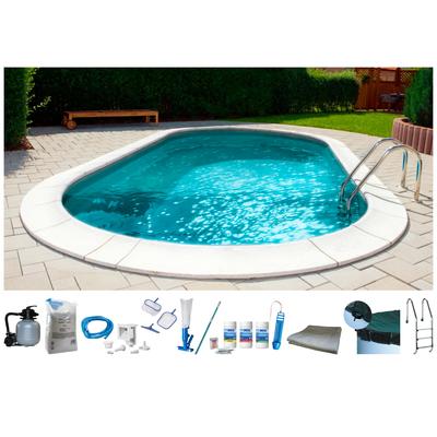 Ovalpool MY POOL BWT "PREMIUM mit grauer Innenfolie", grau (weiß, grau), B:300cm H:120cm L:490cm, Schwimmbecken, Höhe 120 cm, in versch. Größen erhältlich Image