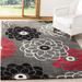 Gray Rectangle 8' x 10' Indoor Area Rug - Safavieh Floral Handmade Tufted Dark Area Rug Polyester | Wayfair MDA620A-8