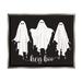 Stupell Industries Hey Boo Three Ghosts Framed On Wood Graphic Art Wood in Black/Brown | 25 H x 31 W x 1.7 D in | Wayfair ax-407_ffl_24x30