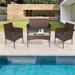 Winston Porter Mansharam 4 Piece Rattan Sofa Seating Group w/ Cushions Synthetic Wicker/All - Weather Wicker/Wicker/Rattan in Gray | Outdoor Furniture | Wayfair