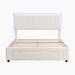 Ivy Bronx Jenyiah Queen Storage Standard Bed Upholstered/Metal/Faux leather in White | 45.7 H x 82.7 W x 64.2 D in | Wayfair