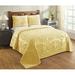 World Menagerie Freddie Super Soft & Light Weight Traditional Coverlet/Bedspread Set Chenille in Yellow | King Coverlet/Bedspread + 2 Shams | Wayfair