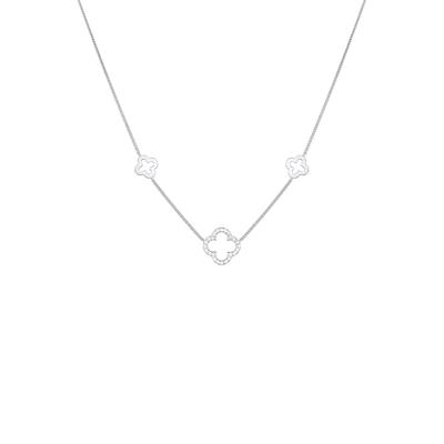 Elli Kleeblatt Glück Zirkonia 925 Silber silberfarben Damen Image