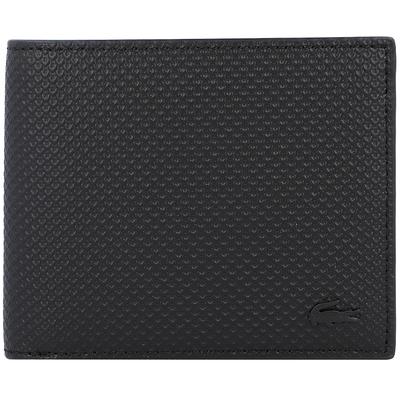 Lacoste Chantaco Geldbörse Leder 11,5 cm noir Schwarz Herren Image