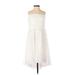 Tracy Reese Casual Dress - A-Line Strapless Sleeveless: Ivory Solid Dresses - New - Women's Size 4