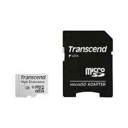 Transcend High Endurance microSDHC-Karte 16 GB Class 10 inkl. SD-Adapter TS16GUSDHC10V Image