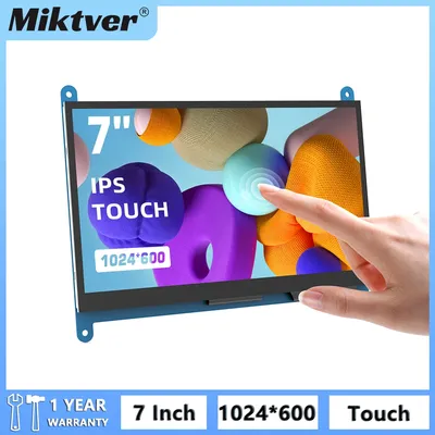 Miktver-Moniteur à écran tactile Fusion ver 7 pouces 5 points 1024x600 HD IPS prend en charge