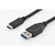 Digitus DK-300136-010S câble USB 1 m 3.2 Gen (3.1 1) C A Noir