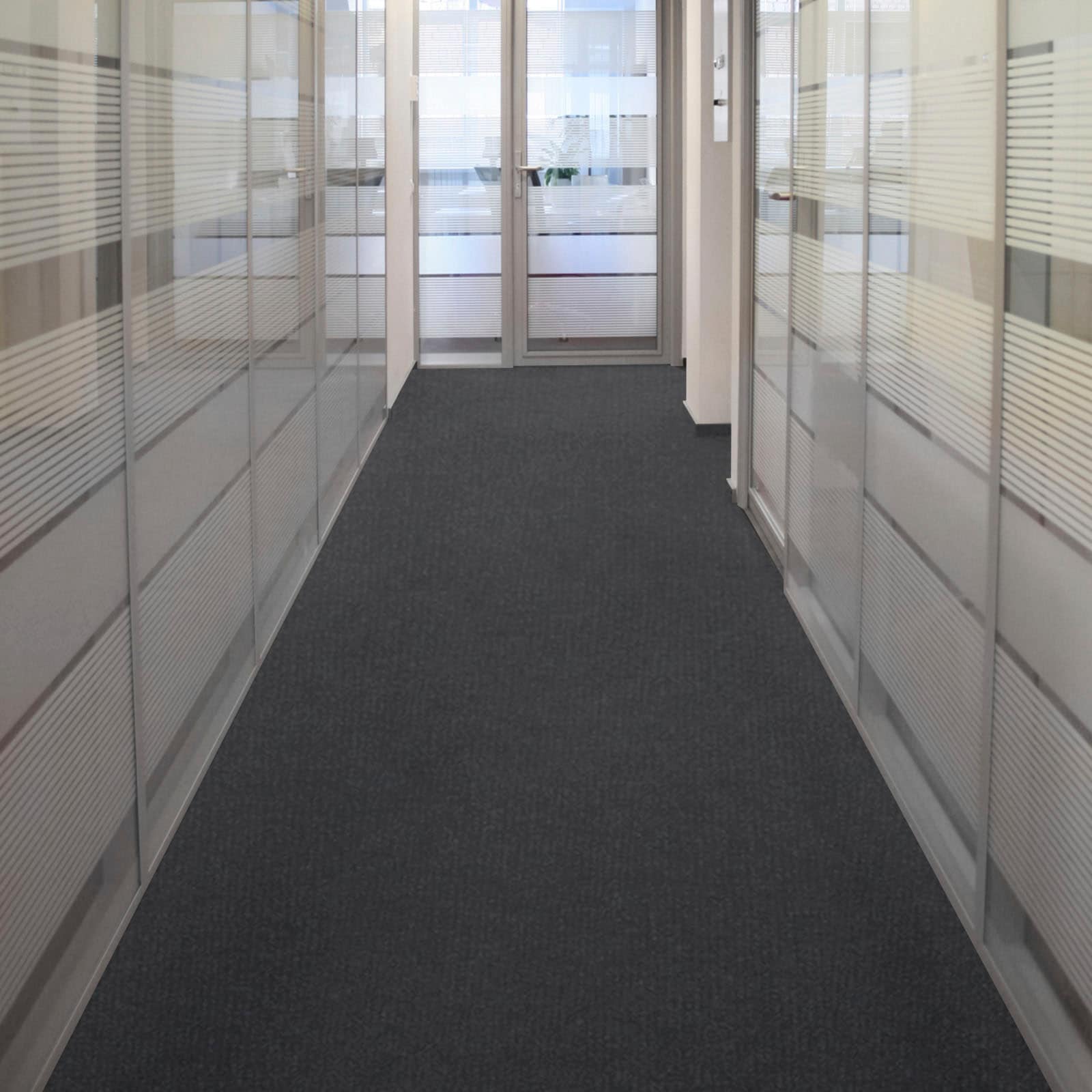 Teppichboden MY HOME "Malta", grau (anthrazit), B:200cm H:3mm L:900cm, Kunstfaser, Teppiche, verschiedene Farben & Größen, Polypropylen, Nadelfilz