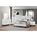 Aglae 4 Piece Chalk Rustic Panel Bedroom Set