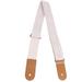 ukulele strap 1PC Daisy Pattern Style Cotton Linen Shoulder Strap Genuine Leather Strap for Ukulele Guitar (Assorted Color)