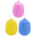 Baby Bath Massage Brush 3pcs Baby Silicone Bath Scrub Massage Brush Children Bath Care Supplies