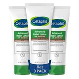 Cetaphil Body Lotion Advanced Relief Lotion With Shea Butter For Dry Sensitive Skin New 8 Oz Pack Of 3 Fragrance Free Hypoallergenic Non-Comedogenic.