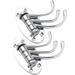 BESTONZON 2Pcs Swivel Coat Hat Hook Triple Swivel Hooks Wall Mounted Three Swing Clothes Hanger for Bathroom Kitchen Bedroom