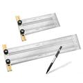 POWERTEC 80032 Precision Marking T Rule Set | 6 and 12 Stainless Steel Woodworking T Square Rulers for Marking Measuring Scribing Tool with Mechanical Pencil (80024 x1 + 80028 x1)