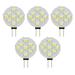 5Pcs LED Light Bulb 9 Beads 6000K White Light 180Â° Beam Angle Bi Pin Base G4 LED Bulb 12V