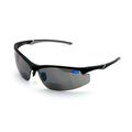 Bifocal High Performance Protective Safety Glasses Light Mirror Tint Bifocal - Reader - Sunglasses Ansi Z87.1 (Matte Black 1.50)