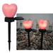 2pcs Solar Garden Landscape Light Waterproof Led Heart-shaped Romantic Outdoor Lamp For Valentines Day Decoration