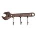 3 hook wall hanger Vintage Wall Hook Spanner-shaped Wall Hanger 3-Hook Coat Holder for Living Room Bedroom Decoration