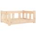 vidaXL Dog Bed 21.9 x17.9 x11 Solid Wood Pine