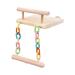 1PC Parrot Toy Parrot Standing Rod Swing Toy Funny Wooden Parrot Bite Swing Toy Creative Parrot Climbed Ladder Swing Toy Educational Parrot Chewing Swing Toy Practical Pet Birds Supplies