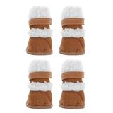 Pet Winter Boots 2 Pairs Pet Short Boots Dog Snow Boots Pet Snowshoes Winter Boots for Outdoors